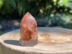 Clear quartz with inclusions 
