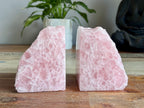 Rose Quartz Bookend Pair