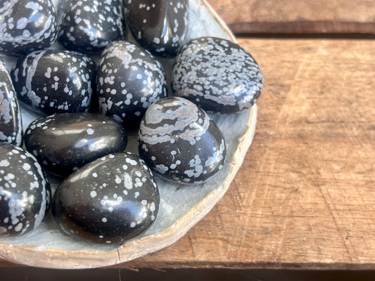 Snowflake Obsidian Tumbled Stone