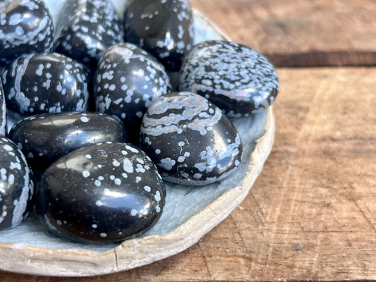 Snowflake Obsidian Tumbled Stone