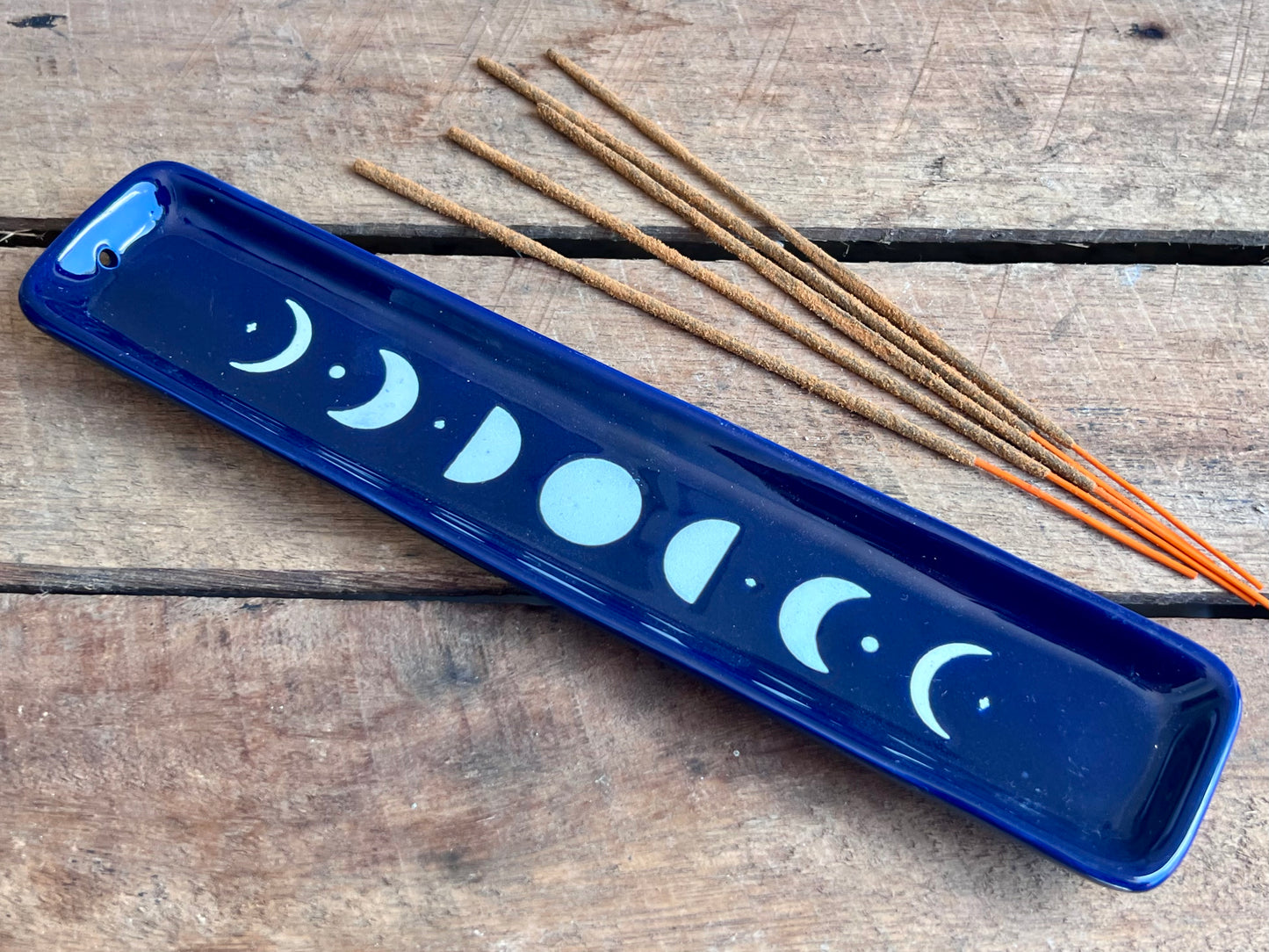 Ceramic Moon Phase Incense Holder