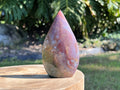 Ocean jasper tear drop flame with swirls of colour 