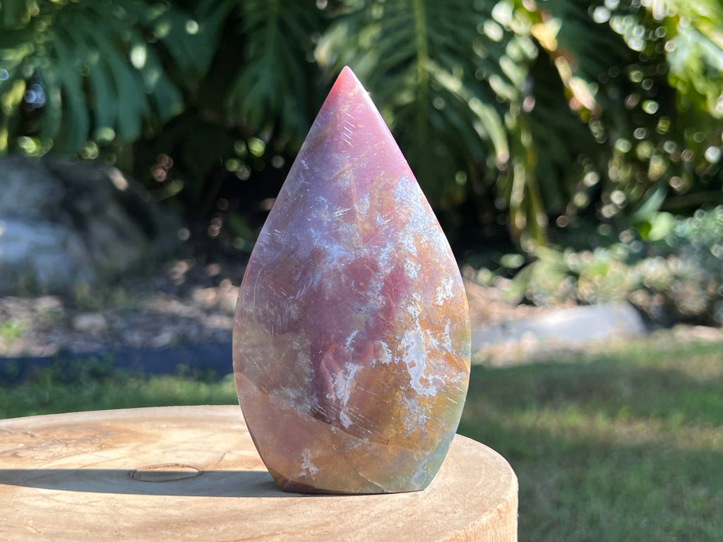 The other side of the ocean jasper flame showing of the range of beautiful colours 