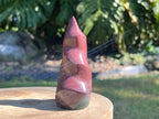 The side view of the Ocean jasper flame. Showing off the stunning red colour 