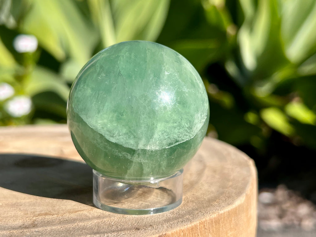Green Fluorite sphere 