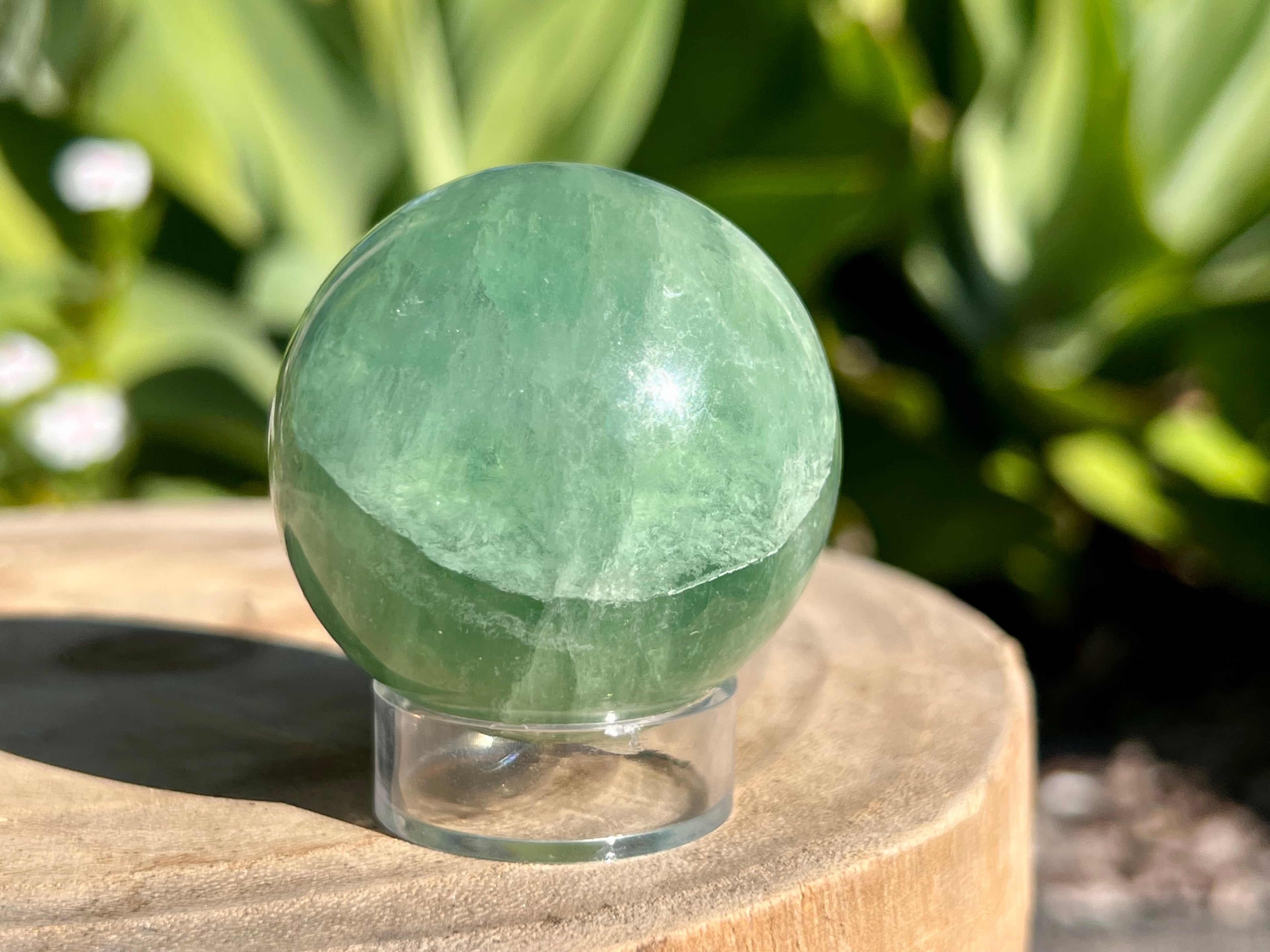 Green Fluorite sphere 