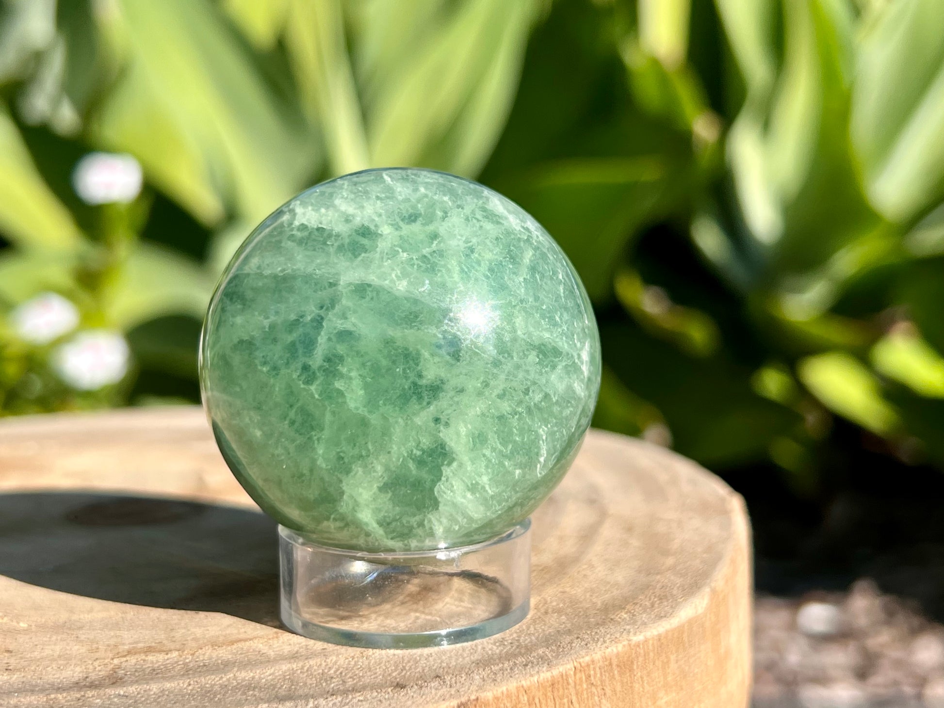 Another angle of the green fluorite sphere 