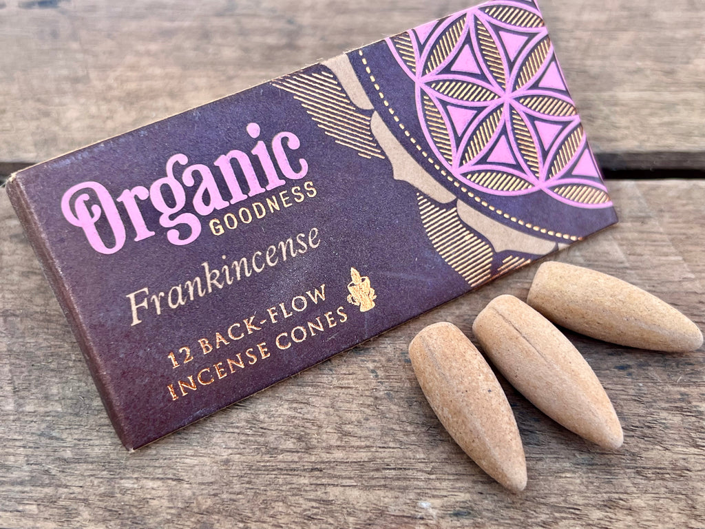 Organic Goodness Back Flow Incense Cones -  Frankincense