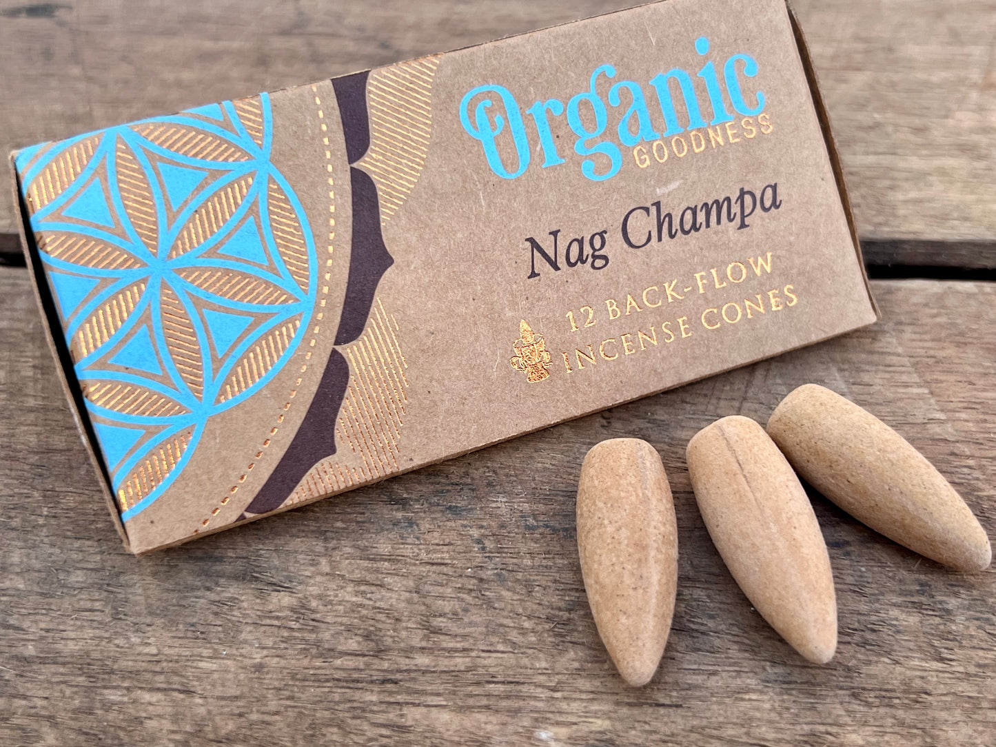 Organic Goodness Back Flow Incense Cones - Nag Champa