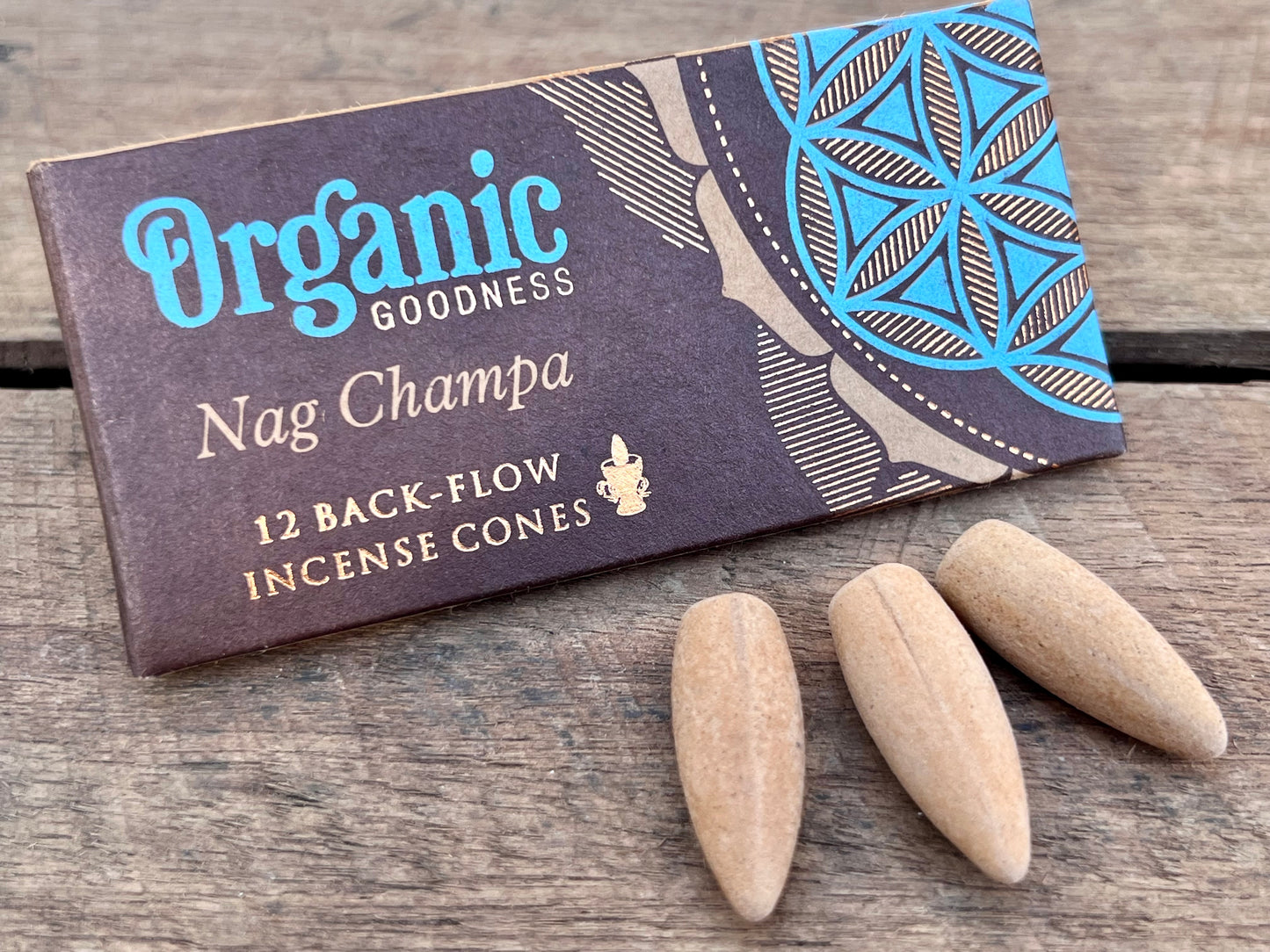 Organic Goodness Back Flow Incense Cones - Nag Champa