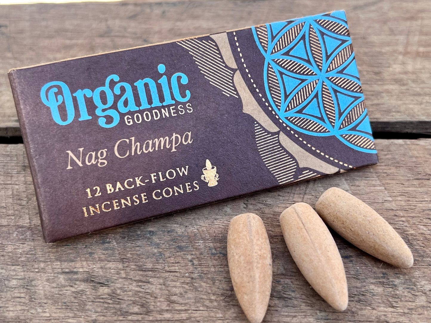 Organic Goodness Back Flow Incense Cones - Nag Champa