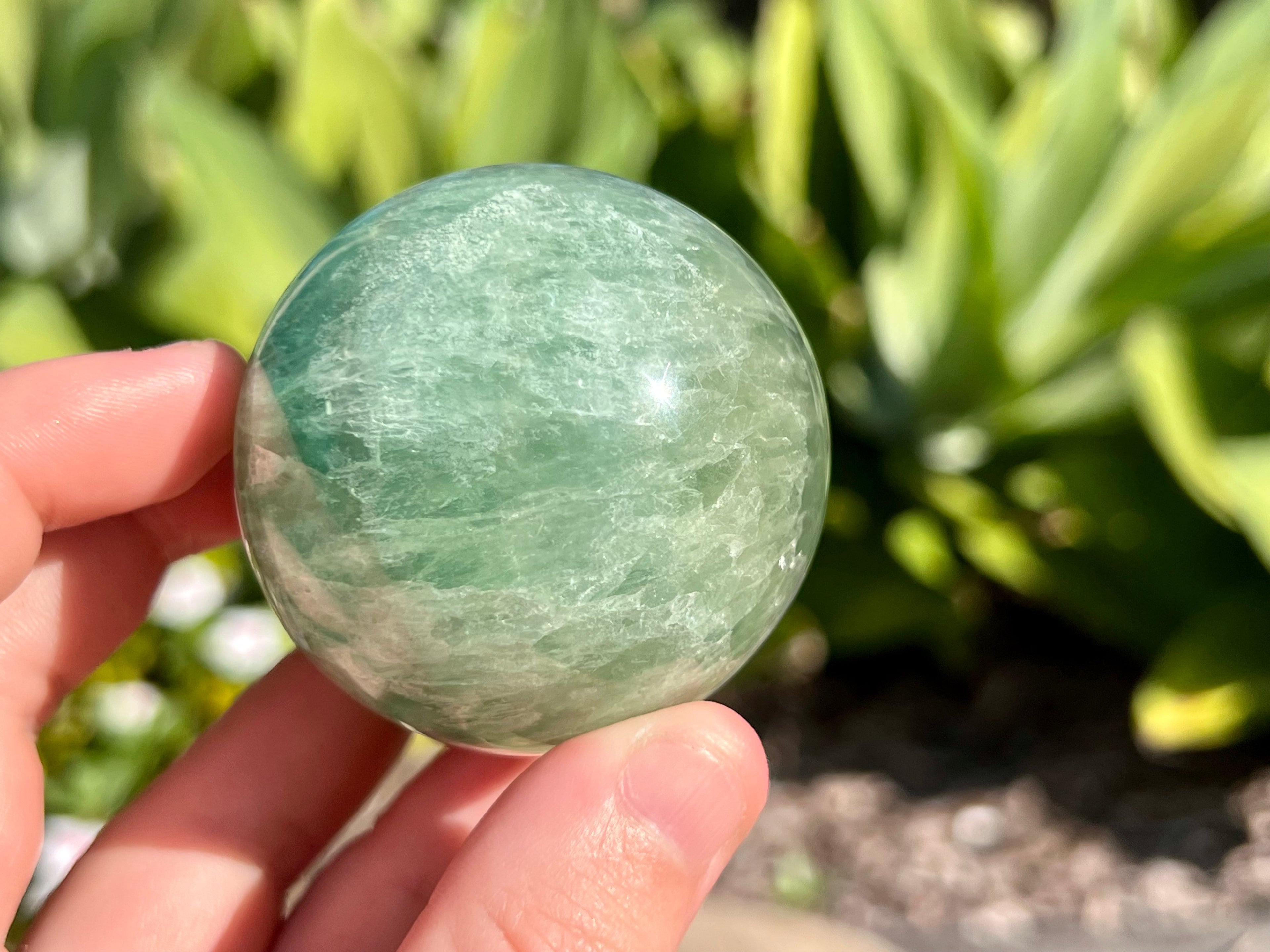 Green Fluorite Sphere