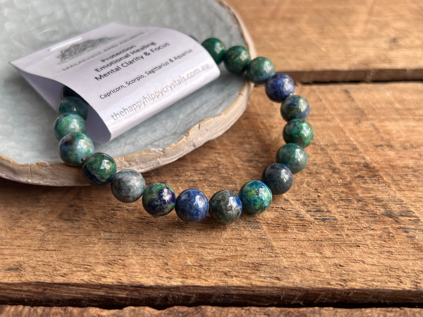 Malachite And Azurite Tumbled Bracelet