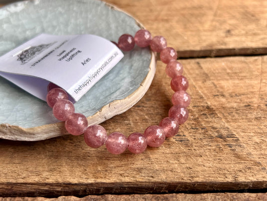 Strawberry Quartz Tumbled Bracelet