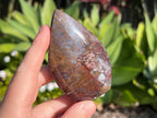 Ocean Jasper Flame Carving in my hand for a size guide 