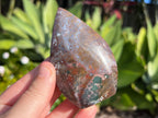 ocean jasper flame carving. This is the other side in my hand for a size guide 