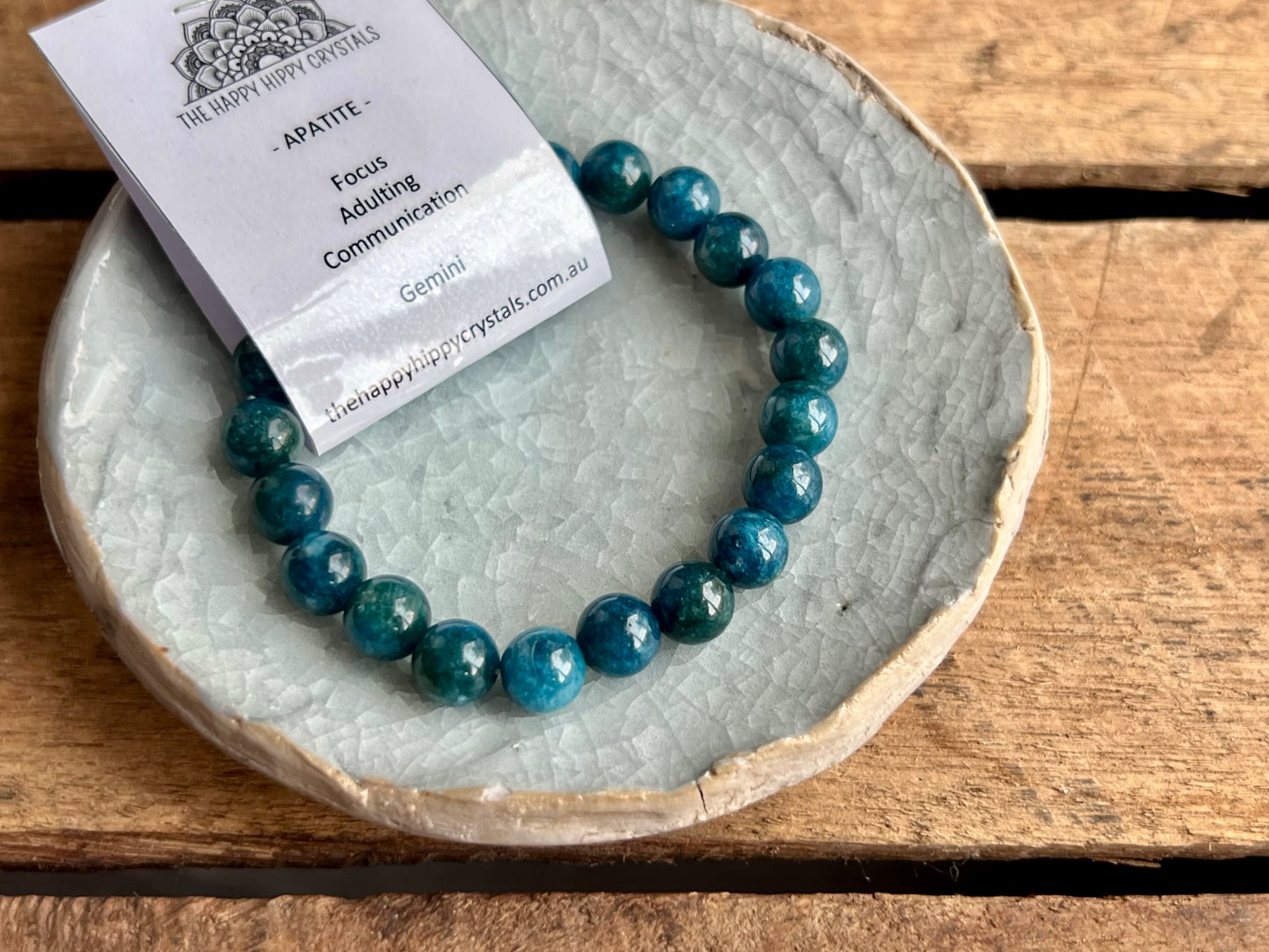 Apatite Tumbled Bracelet - 8mm