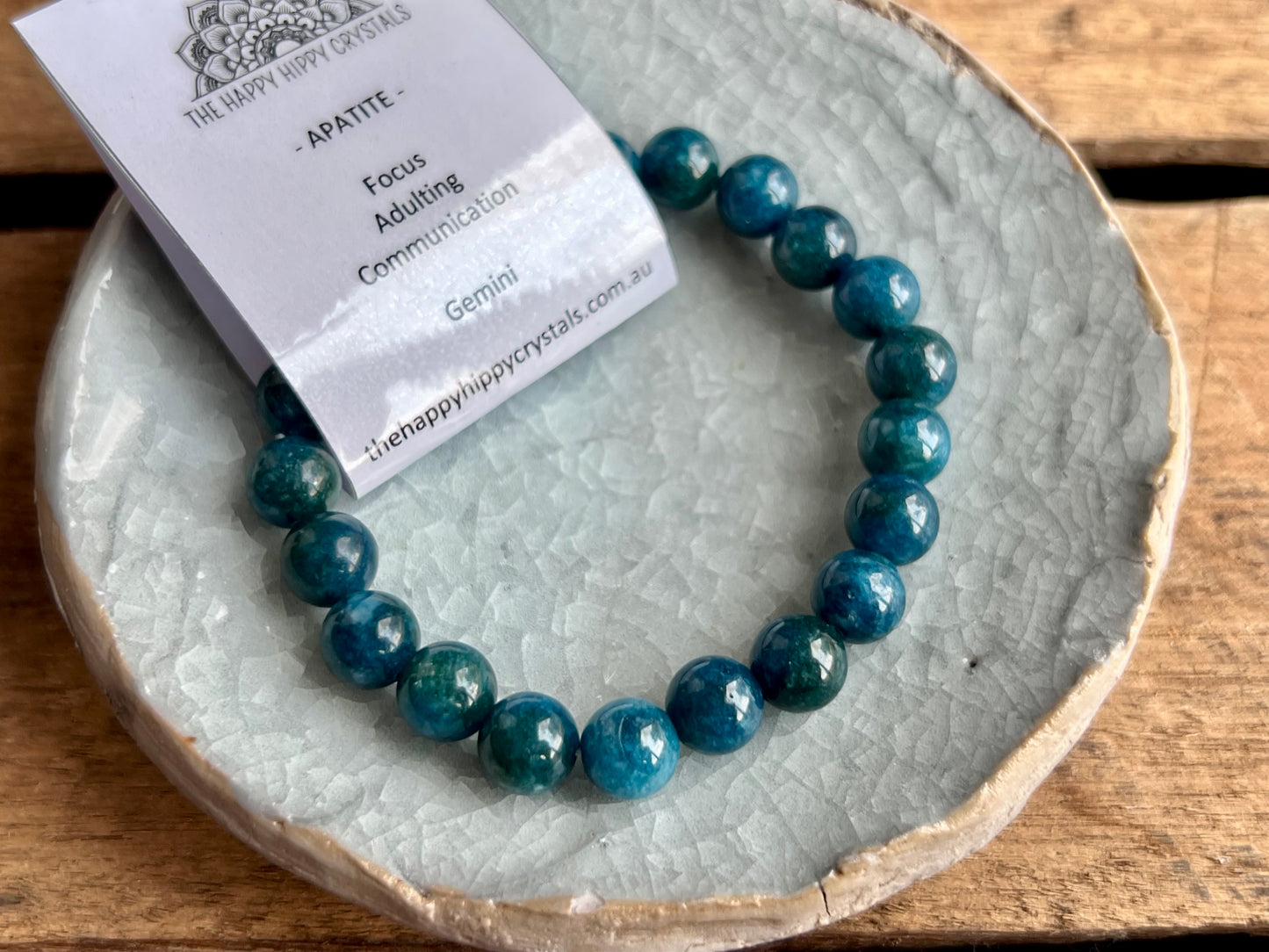 Apatite Tumbled Bracelet - 8mm
