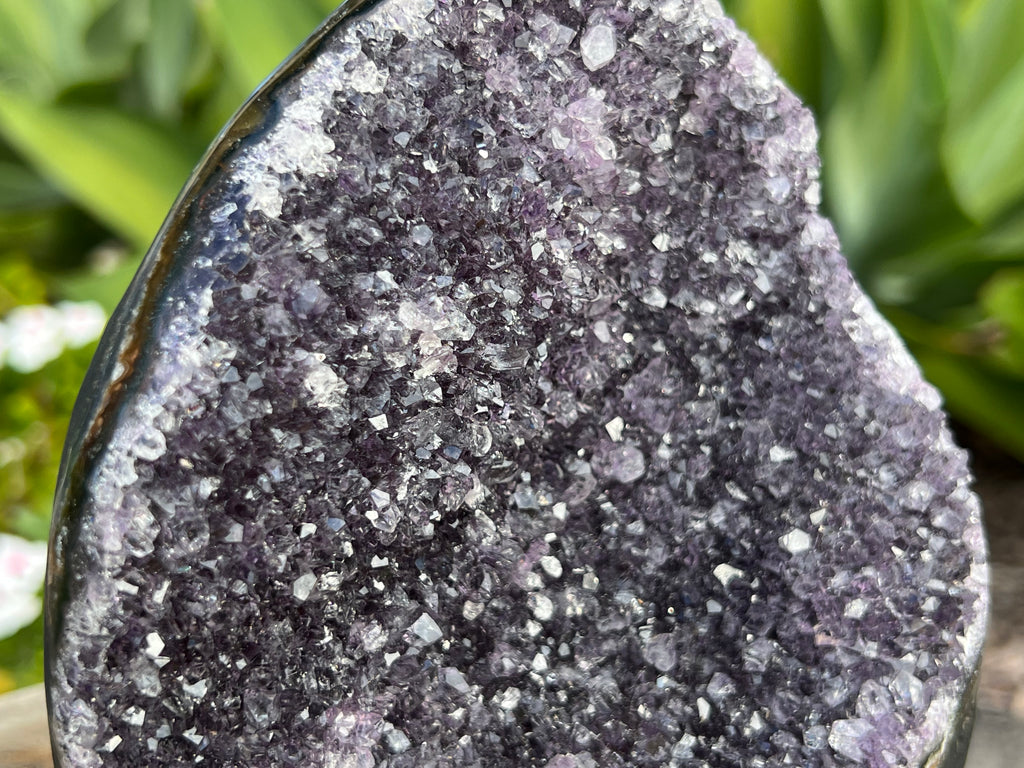 Amethyst cluster with polished edges. amethyst for spiritual protection and intuition. Natural Crystal Cluster 