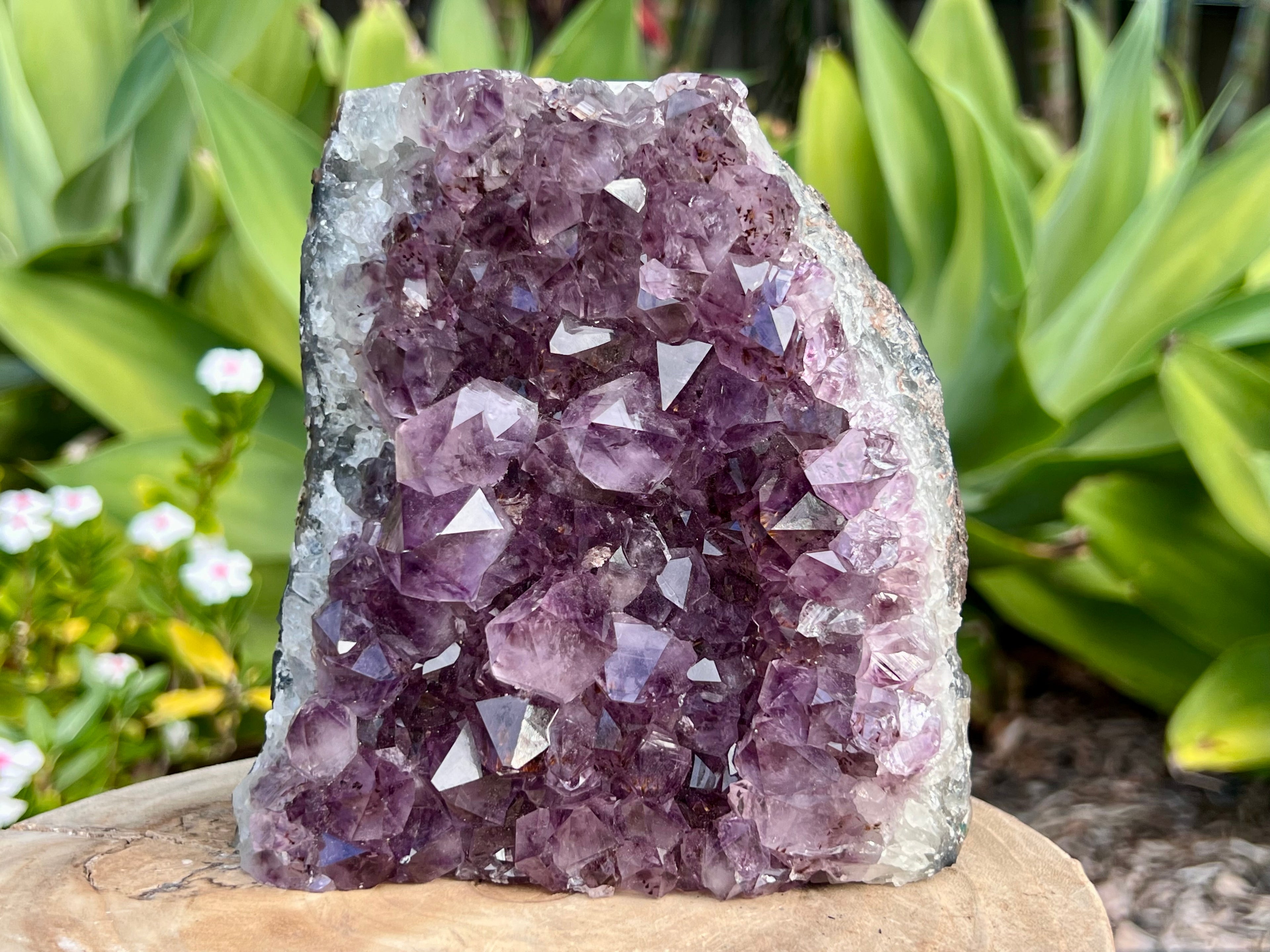 Amethyst cluster with chunky points. amethyst for spiritual protection and intuition. Natural Crystal Cluster 