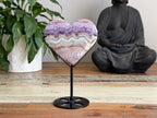 Amethyst Heart With Metal Stand