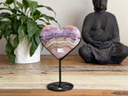 Amethyst Heart With Metal Stand