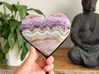 Amethyst Heart With Metal Stand