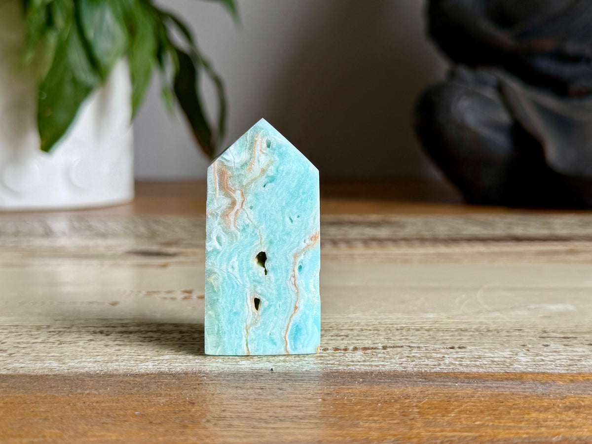 Blue Aragonite Point