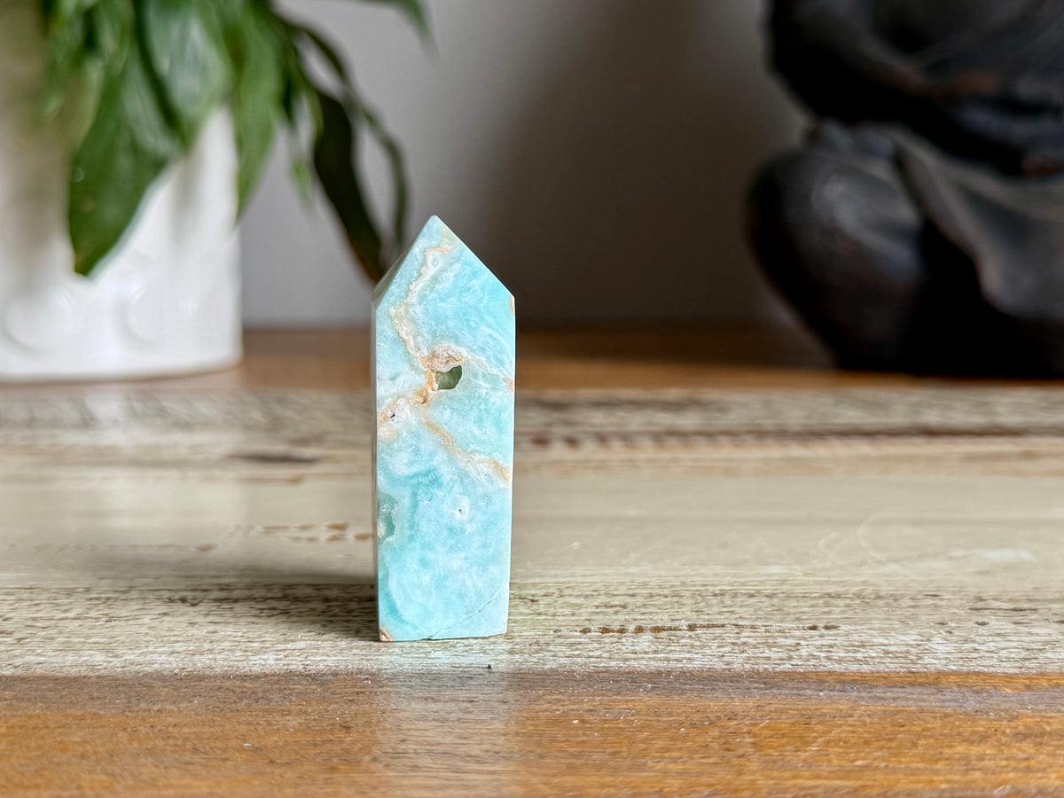 Blue Aragonite Point