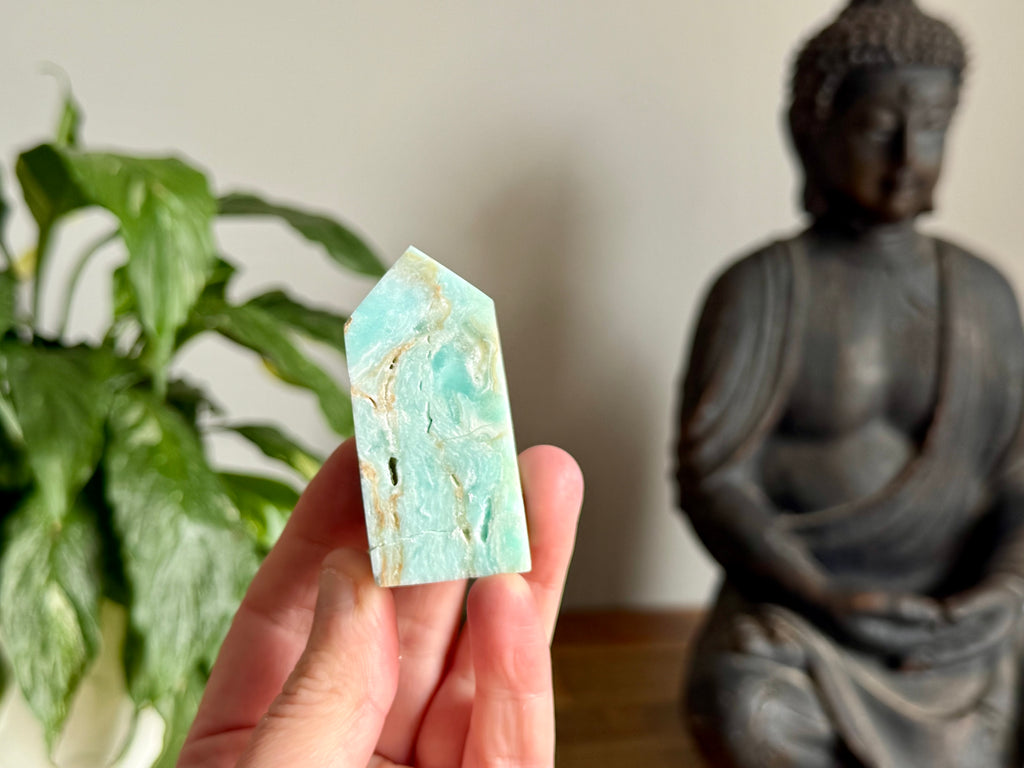 Blue Aragonite Point