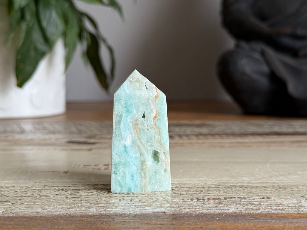 Blue Aragonite Point