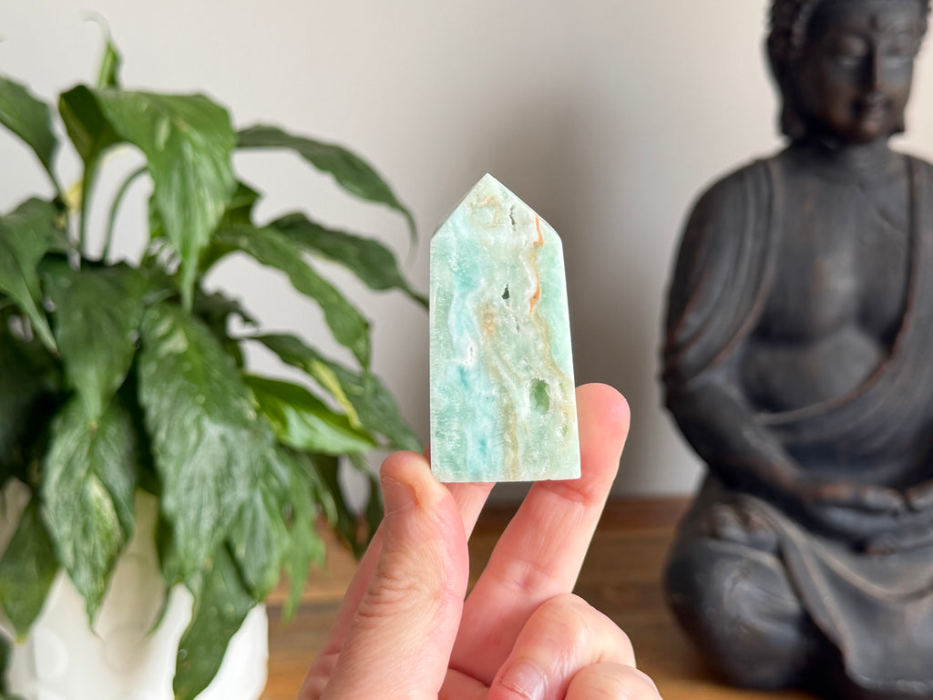 Blue Aragonite Point