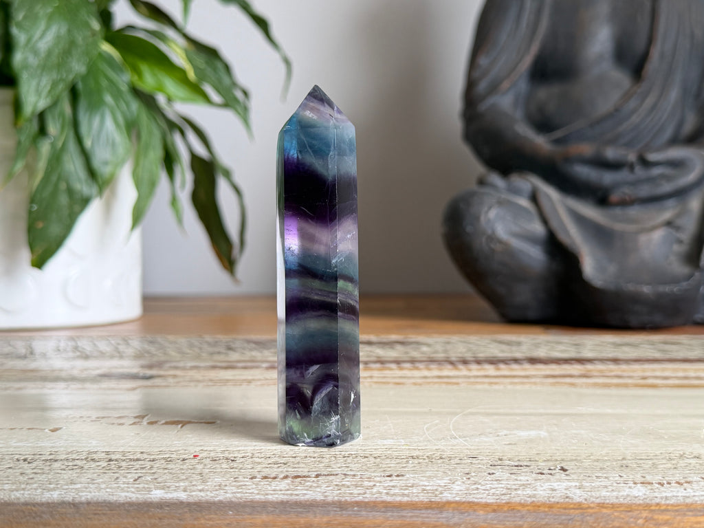 Rainbow Fluorite Point