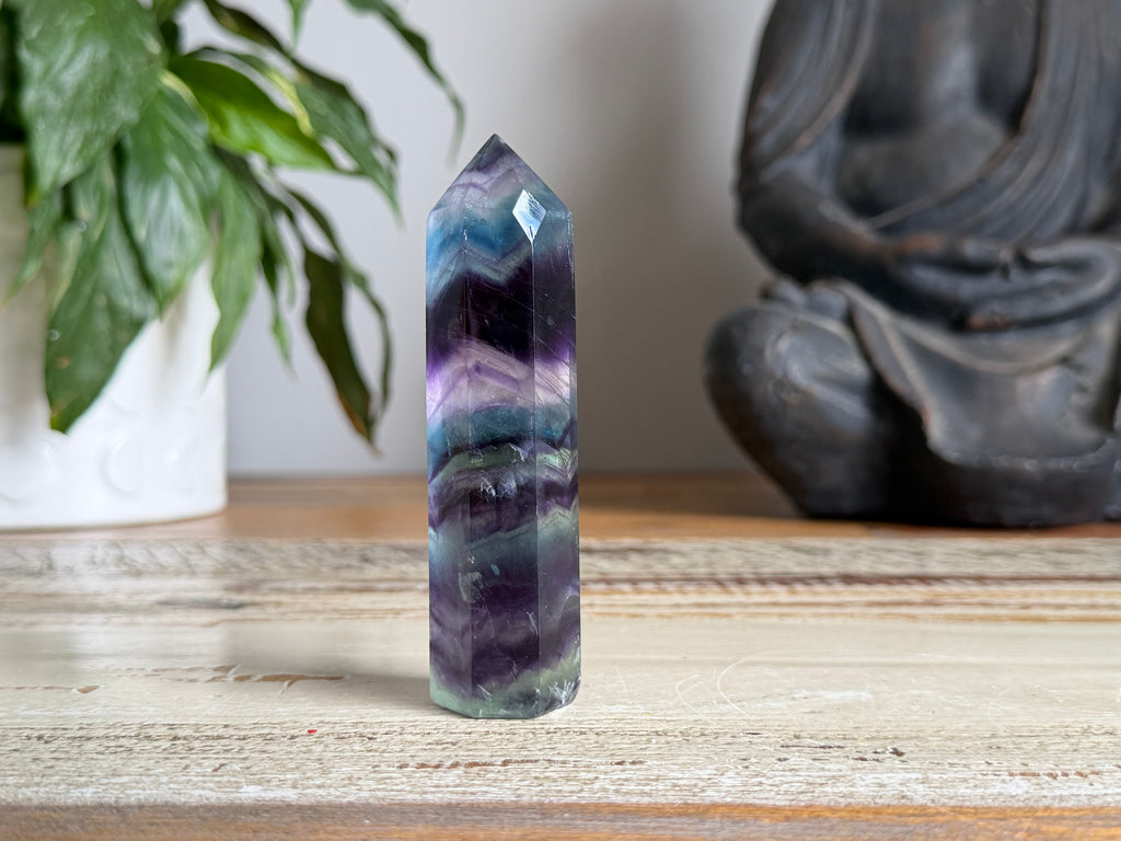Rainbow Fluorite Point