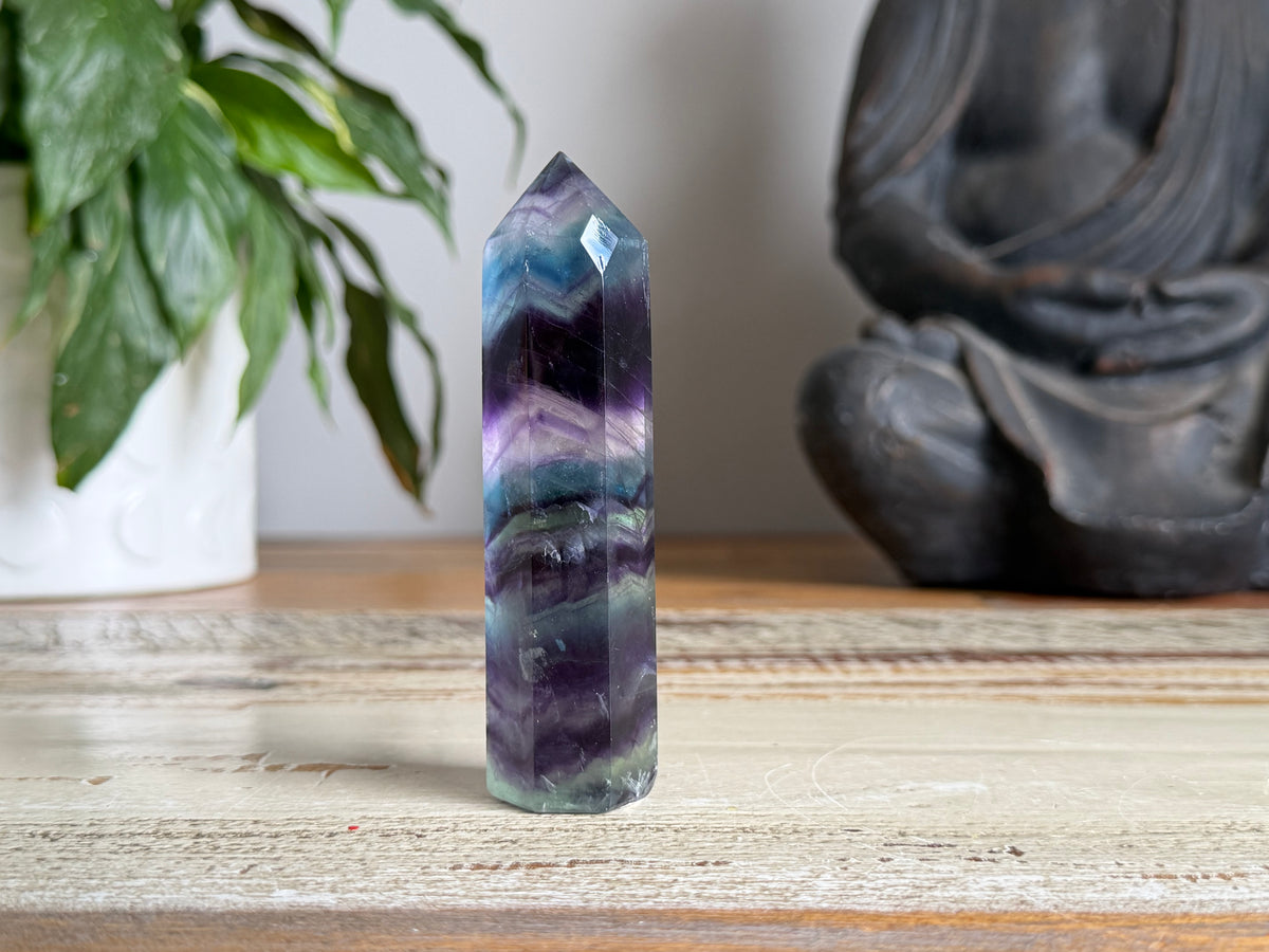 Rainbow Fluorite Point