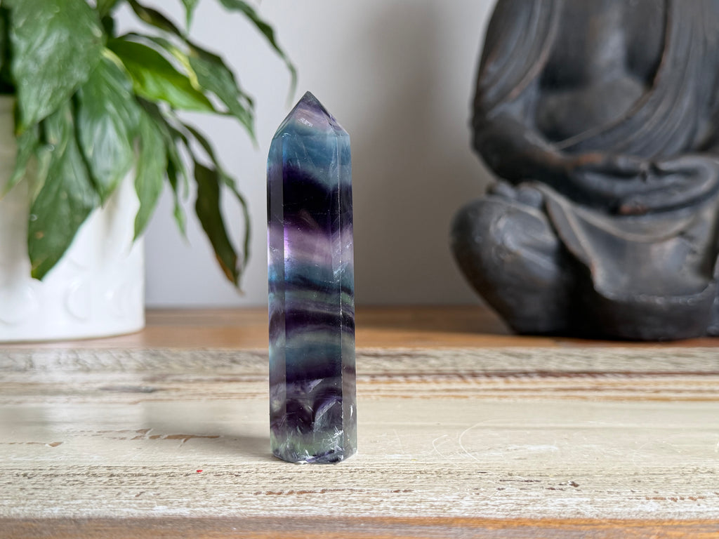 Rainbow Fluorite Point