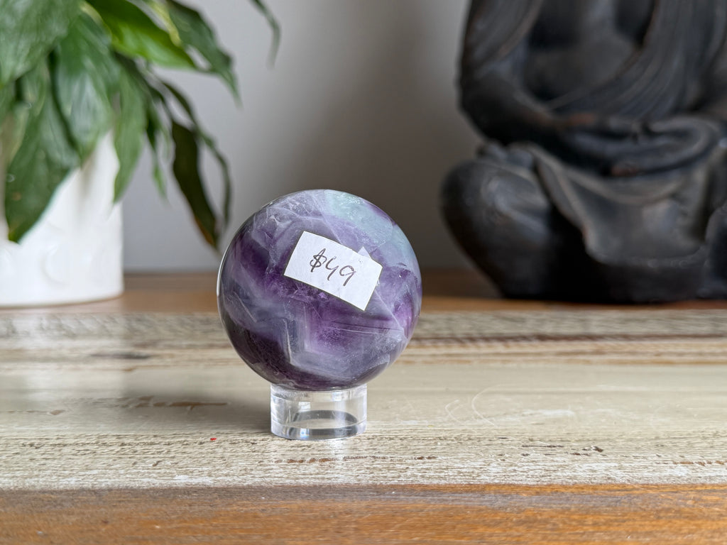 Rainbow Fluorite Sphere