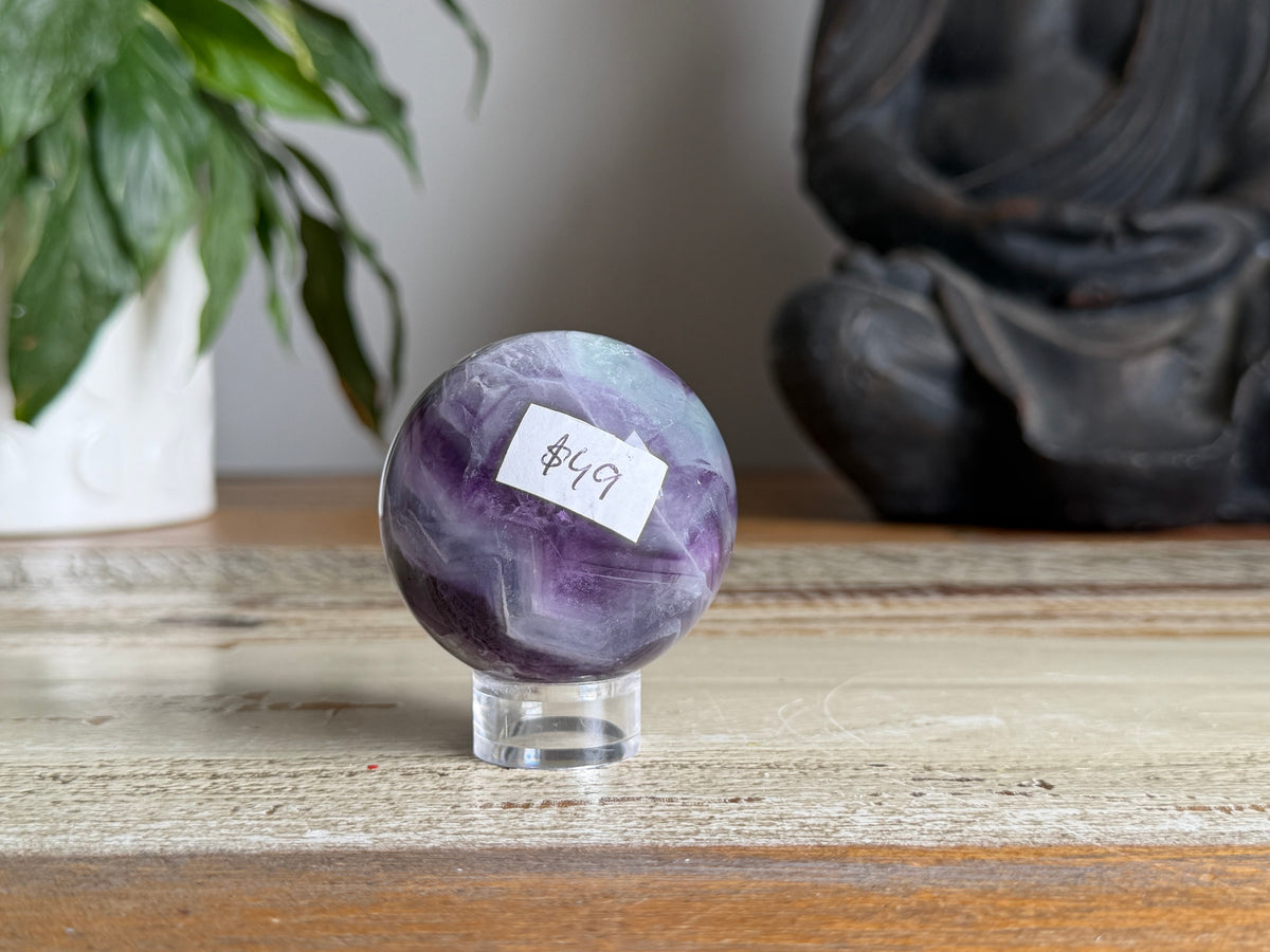 Rainbow Fluorite Sphere