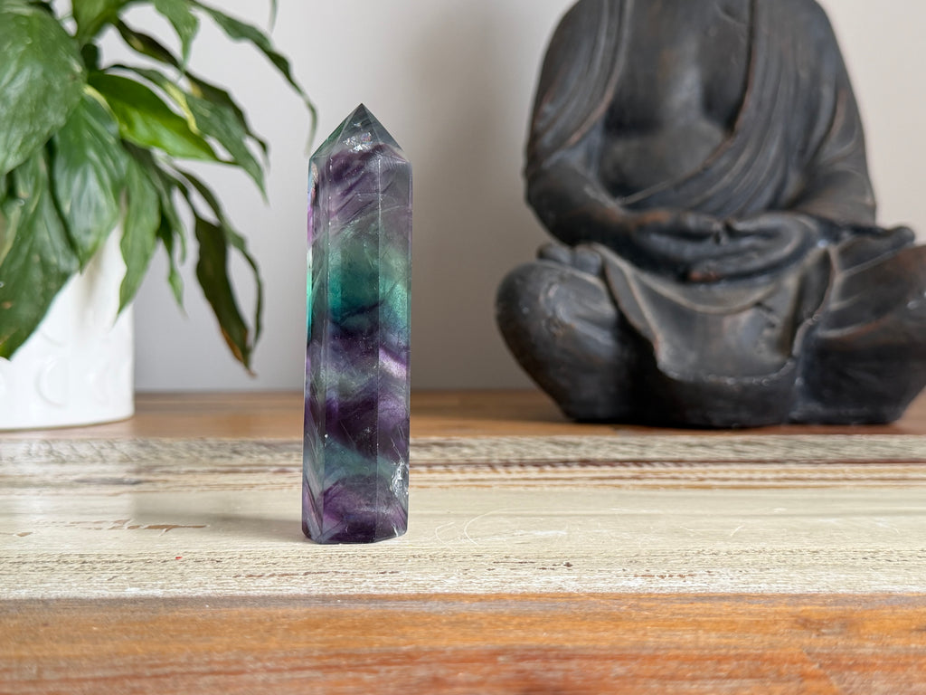 Rainbow Fluorite Point
