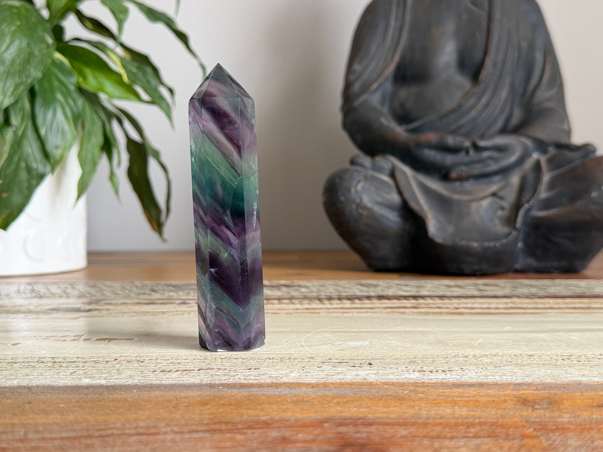 Rainbow Fluorite Point