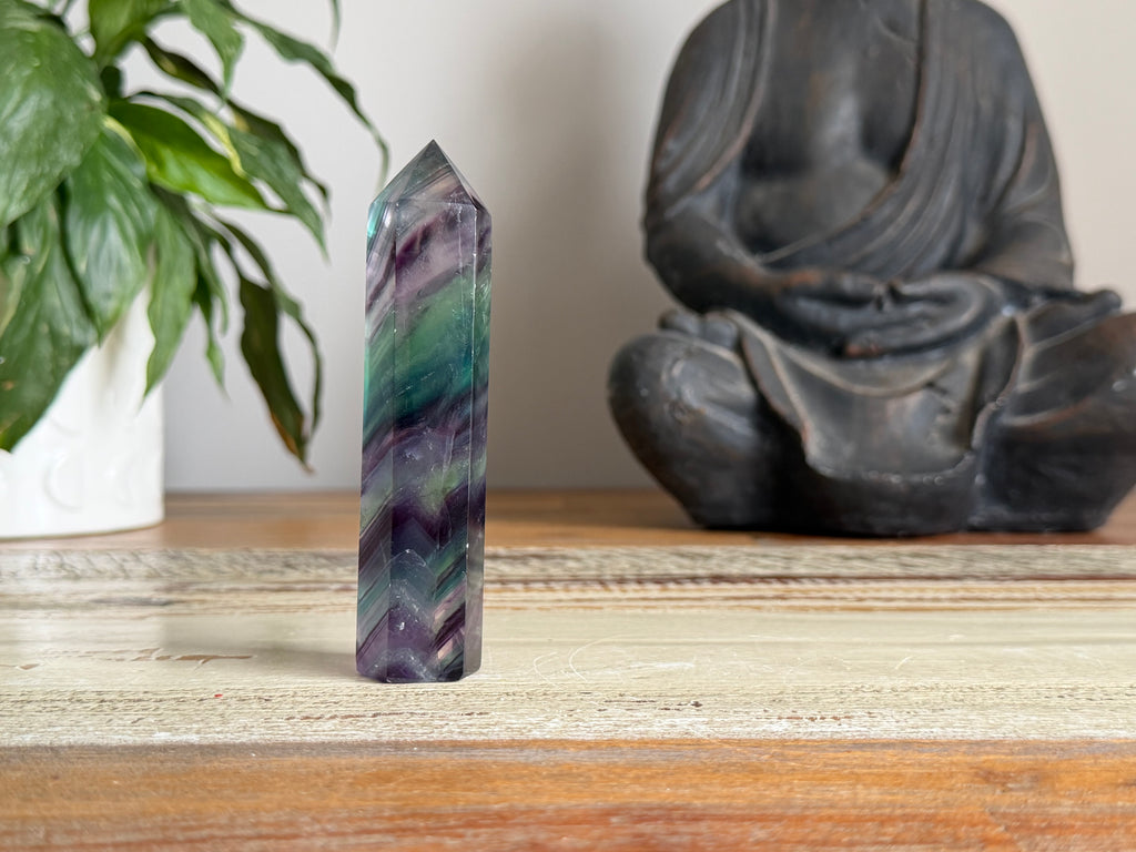 Rainbow Fluorite Point