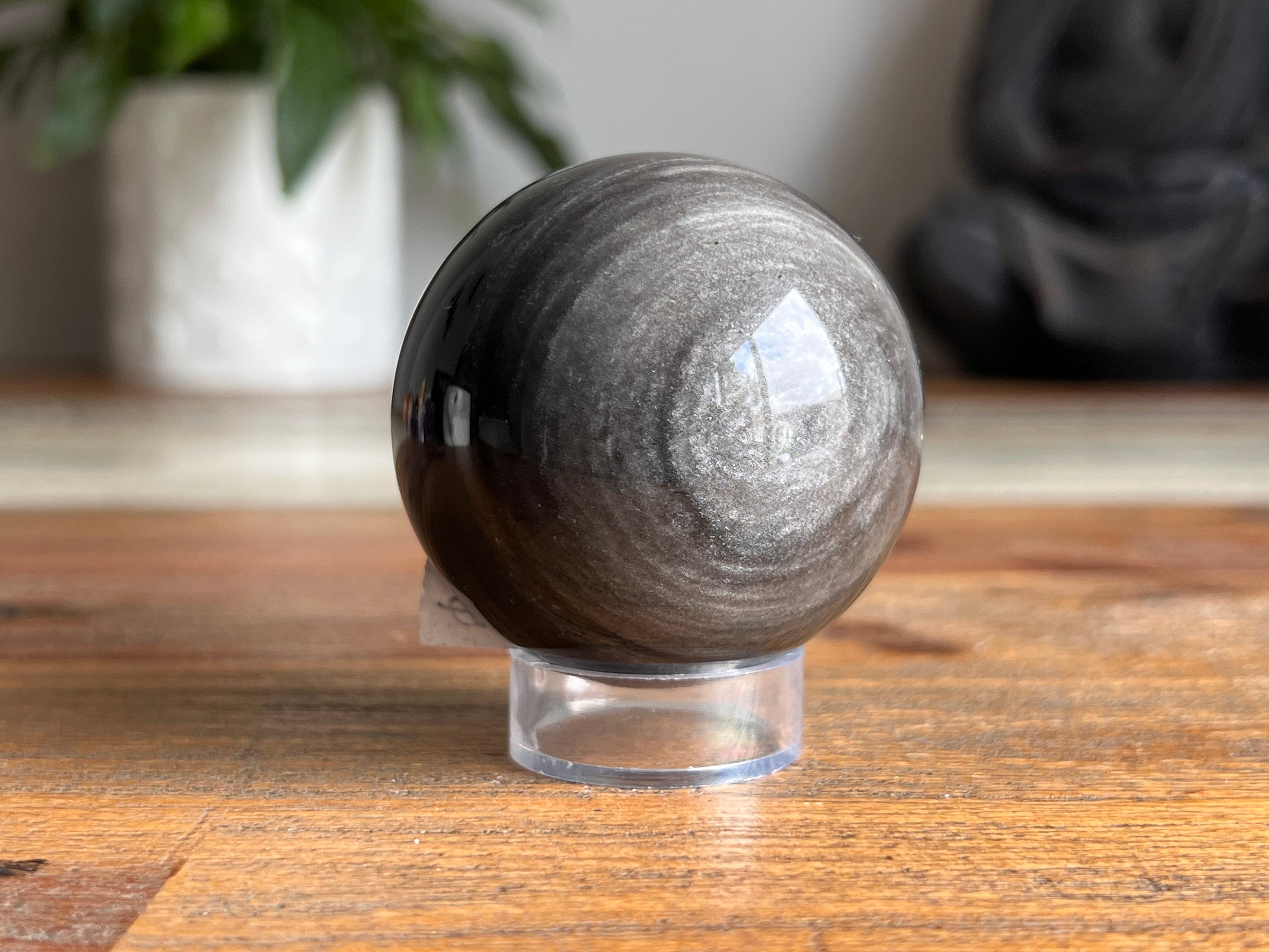 Silver Sheen Obsidian Sphere