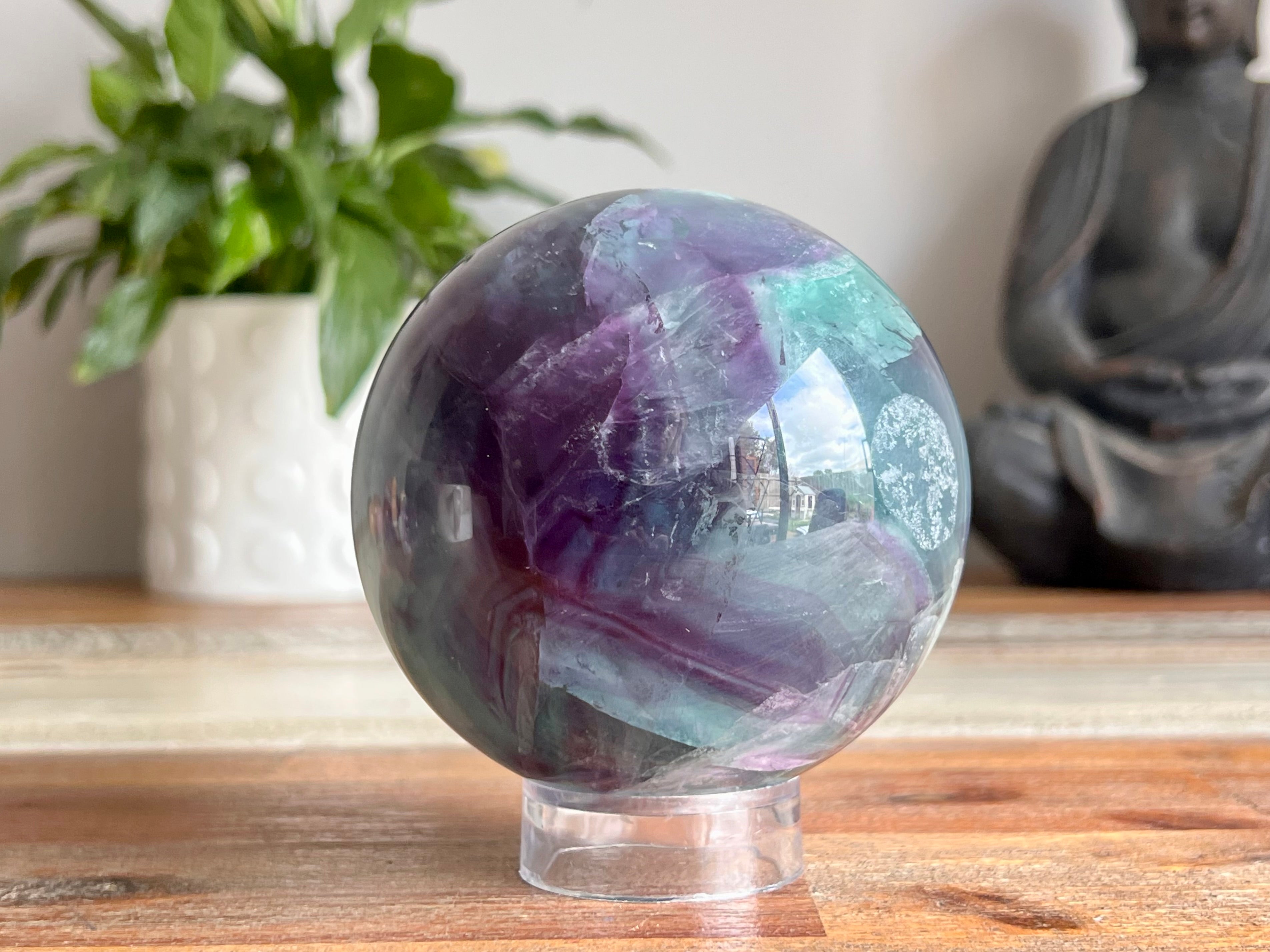 Rainbow Fluorite Sphere - 1.5kg