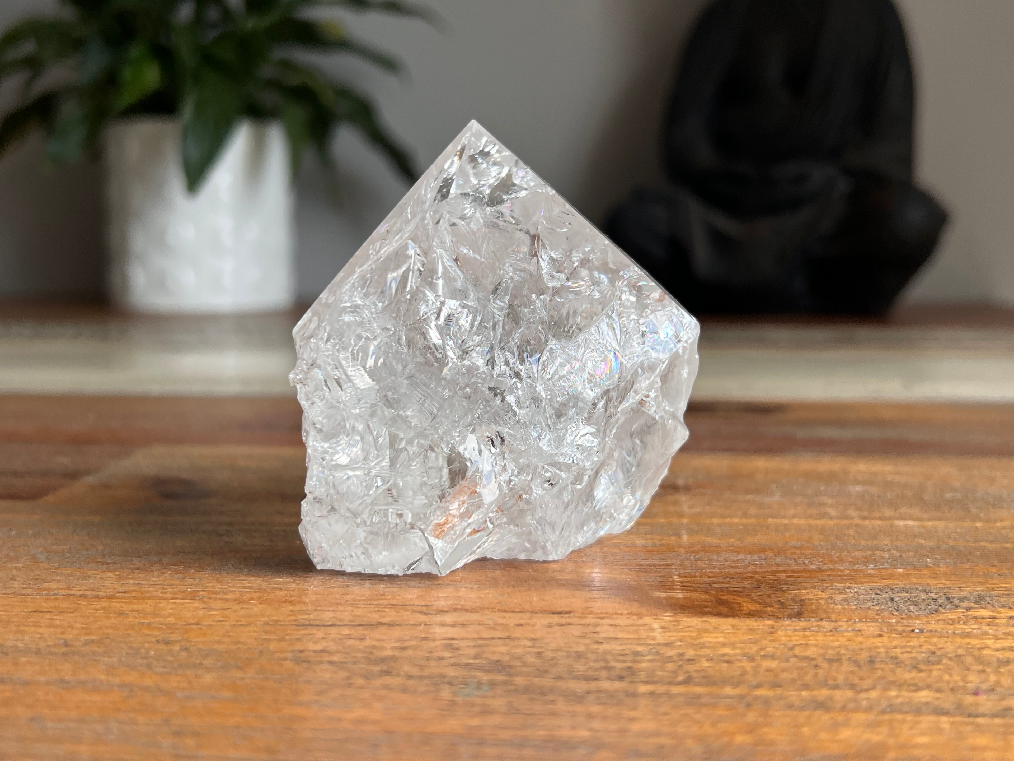 Clear Quartz Rough/ Polished Cupcake Point