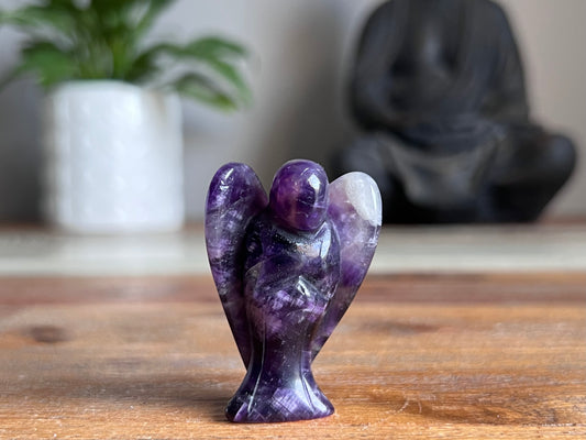 Amethyst Angel Carving