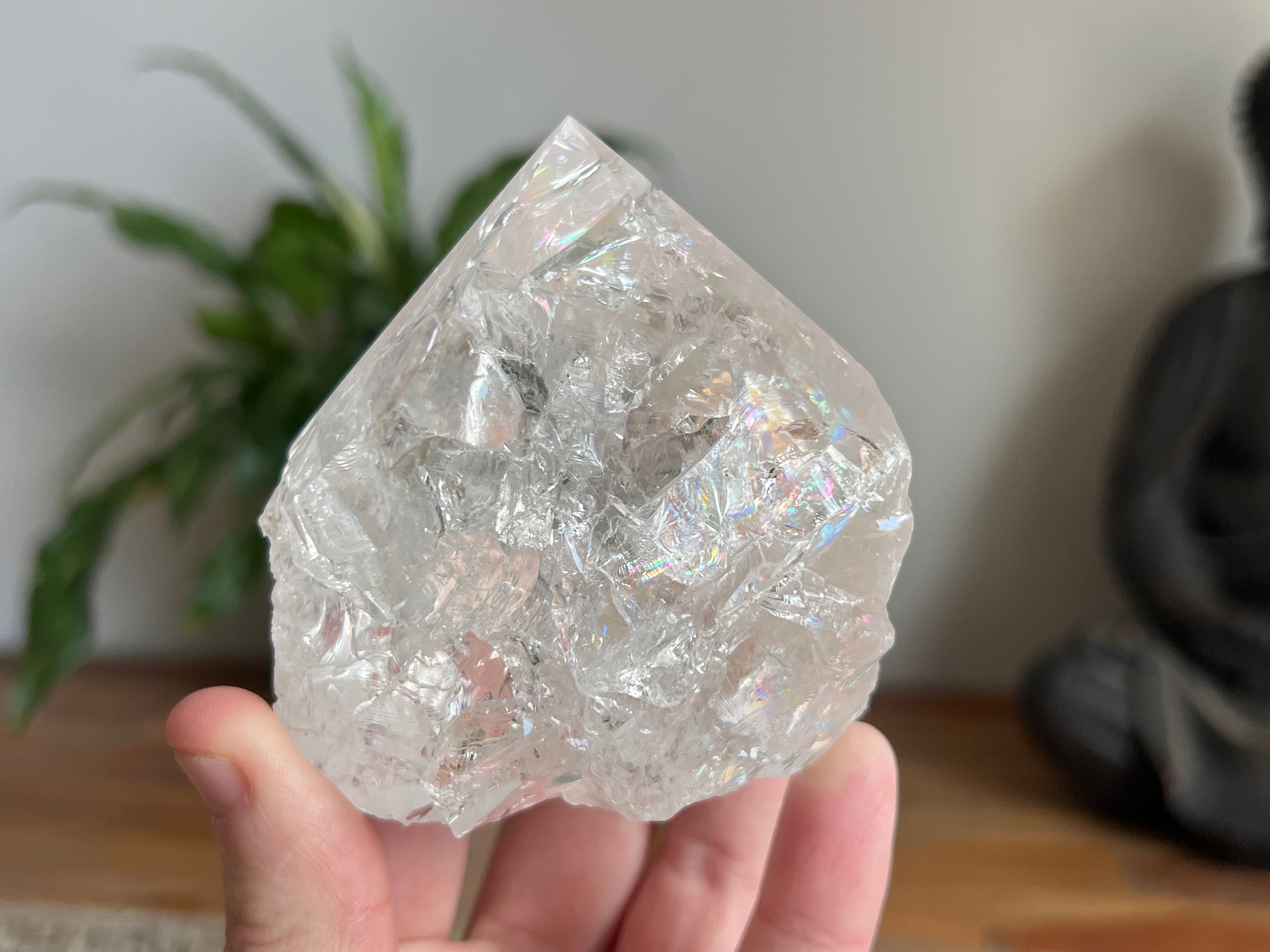 Clear Quartz Rough/ Polished Cupcake Point