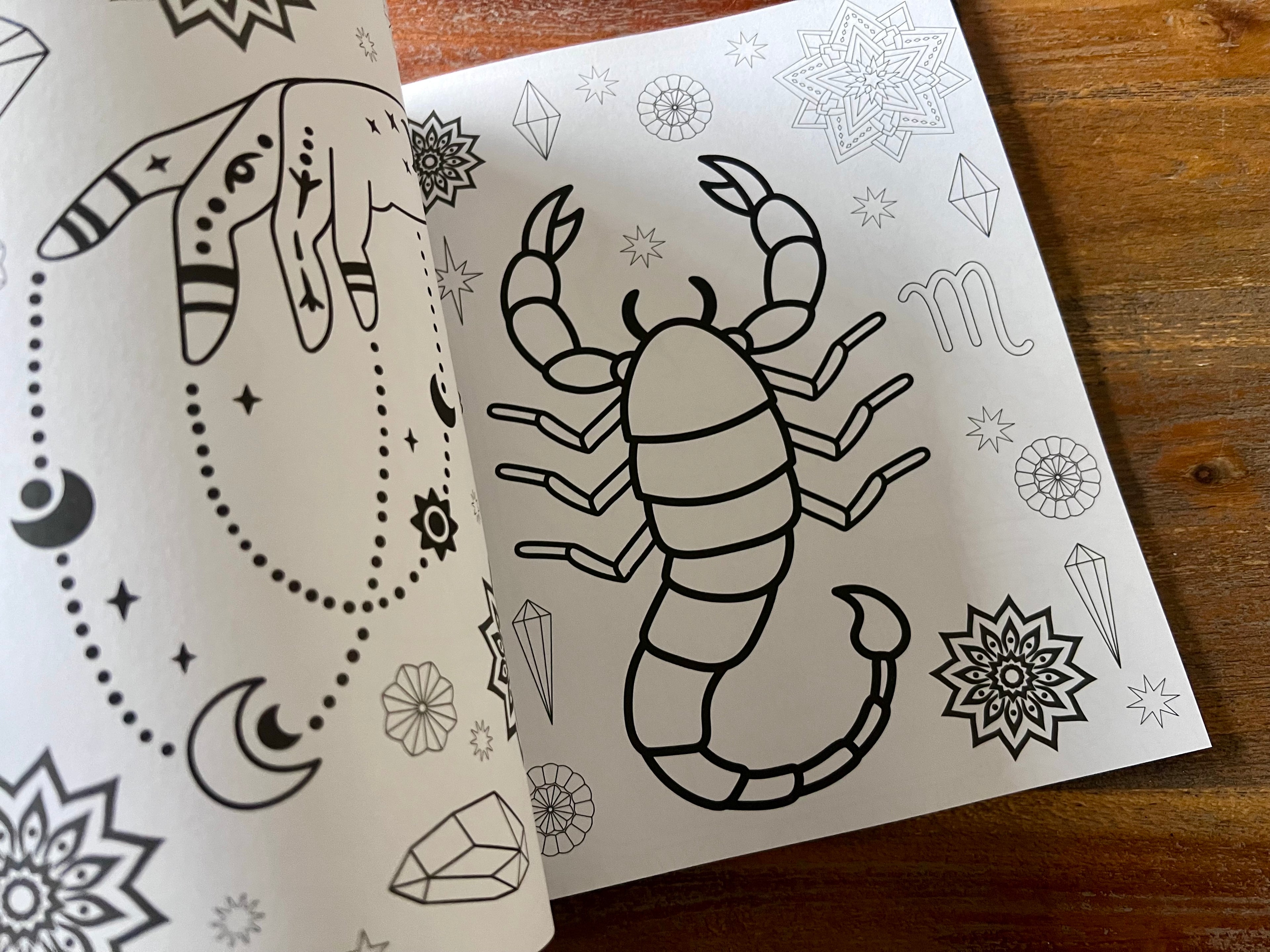 Zodiac And Astrology Adult Colouring Book