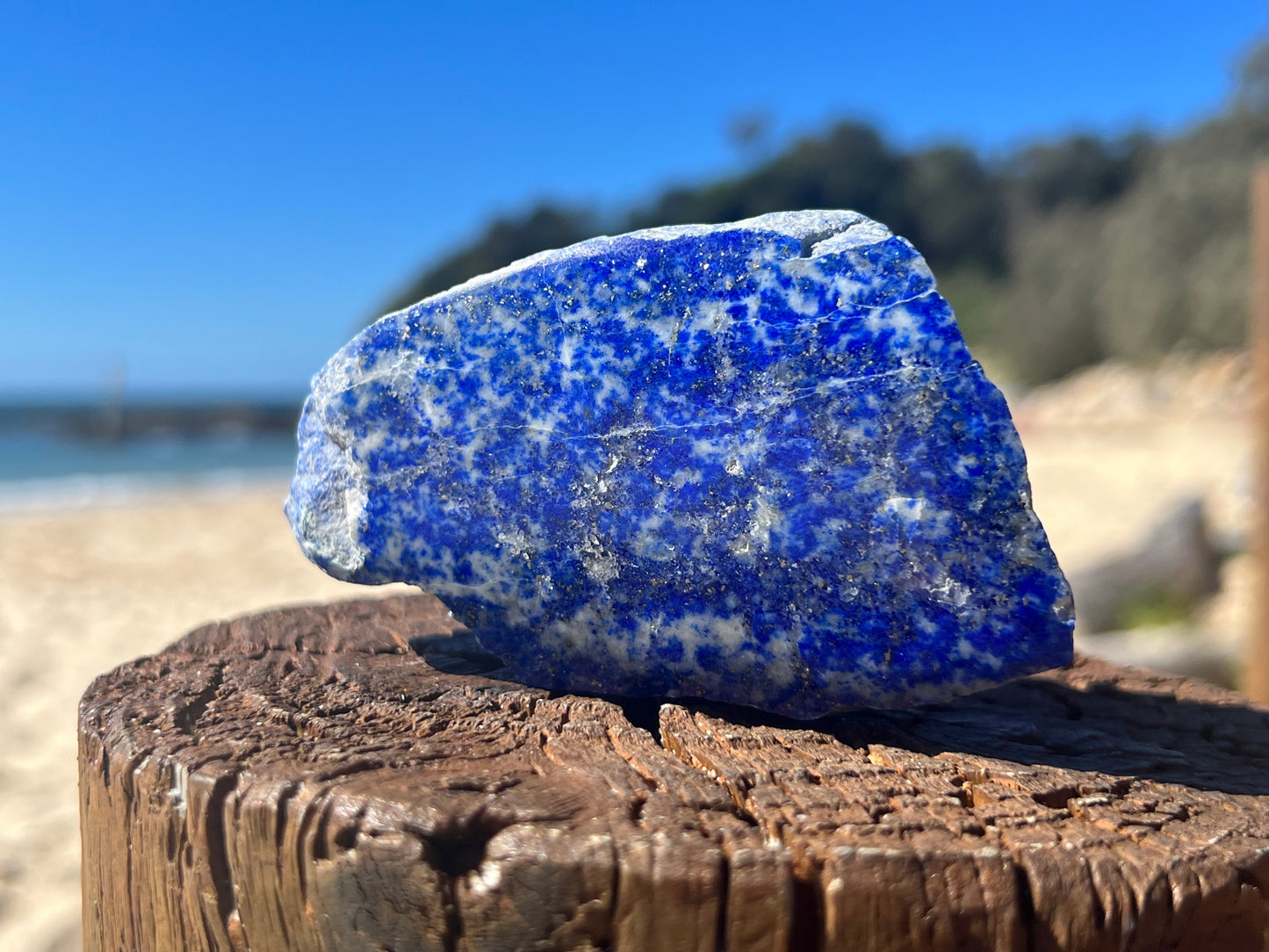 Lapis Lazuli Rough With Polished Face