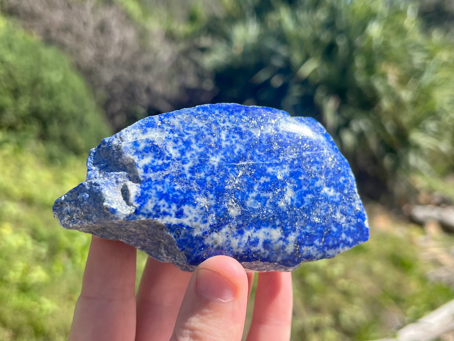 Lapis Lazuli Rough With Polished Face