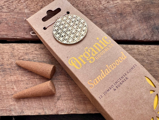 Organic Goodness Incense Cones - Sandalwood